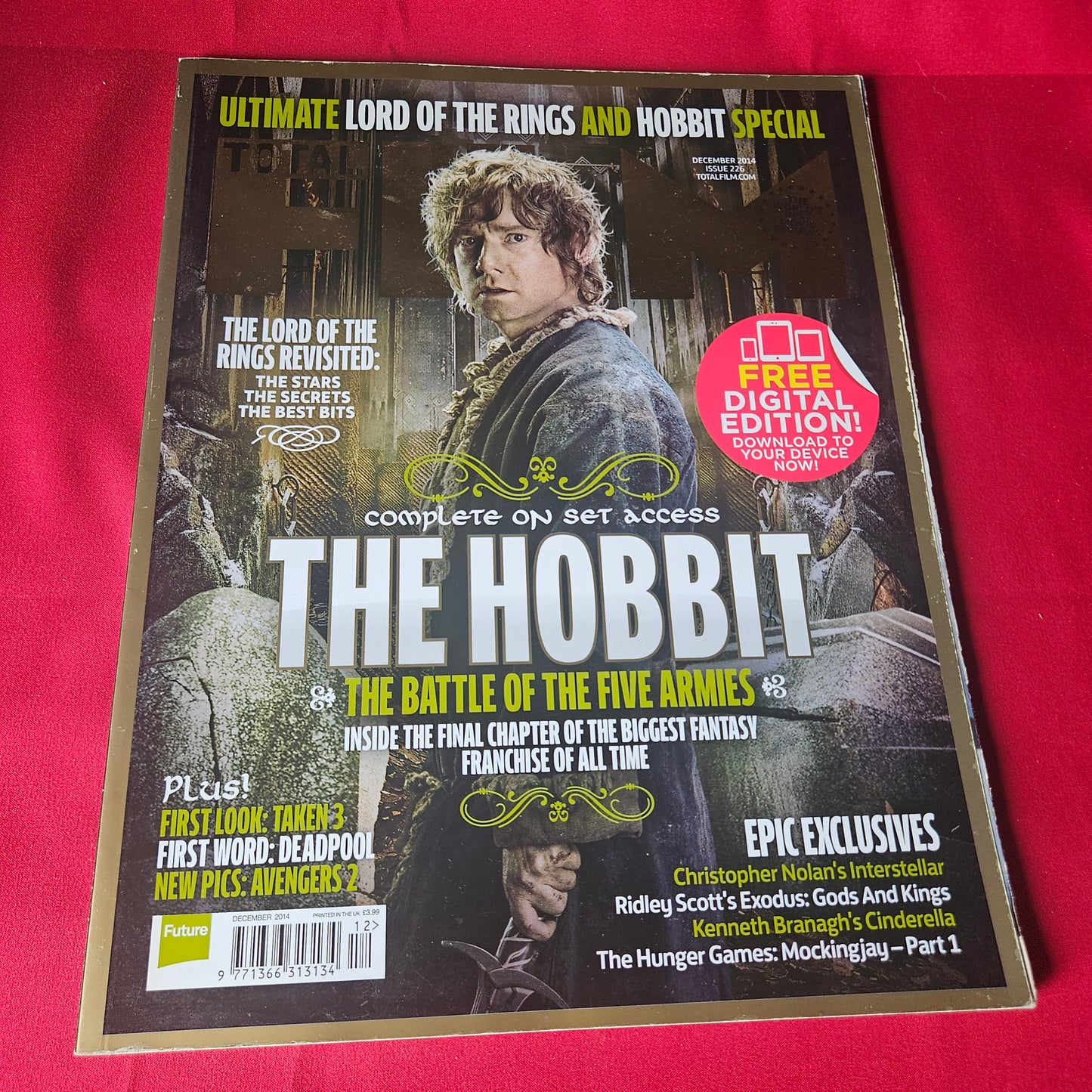 Total Film Magazine December 2014 The Hobbit Martin Freeman Interstellar SKU 1483