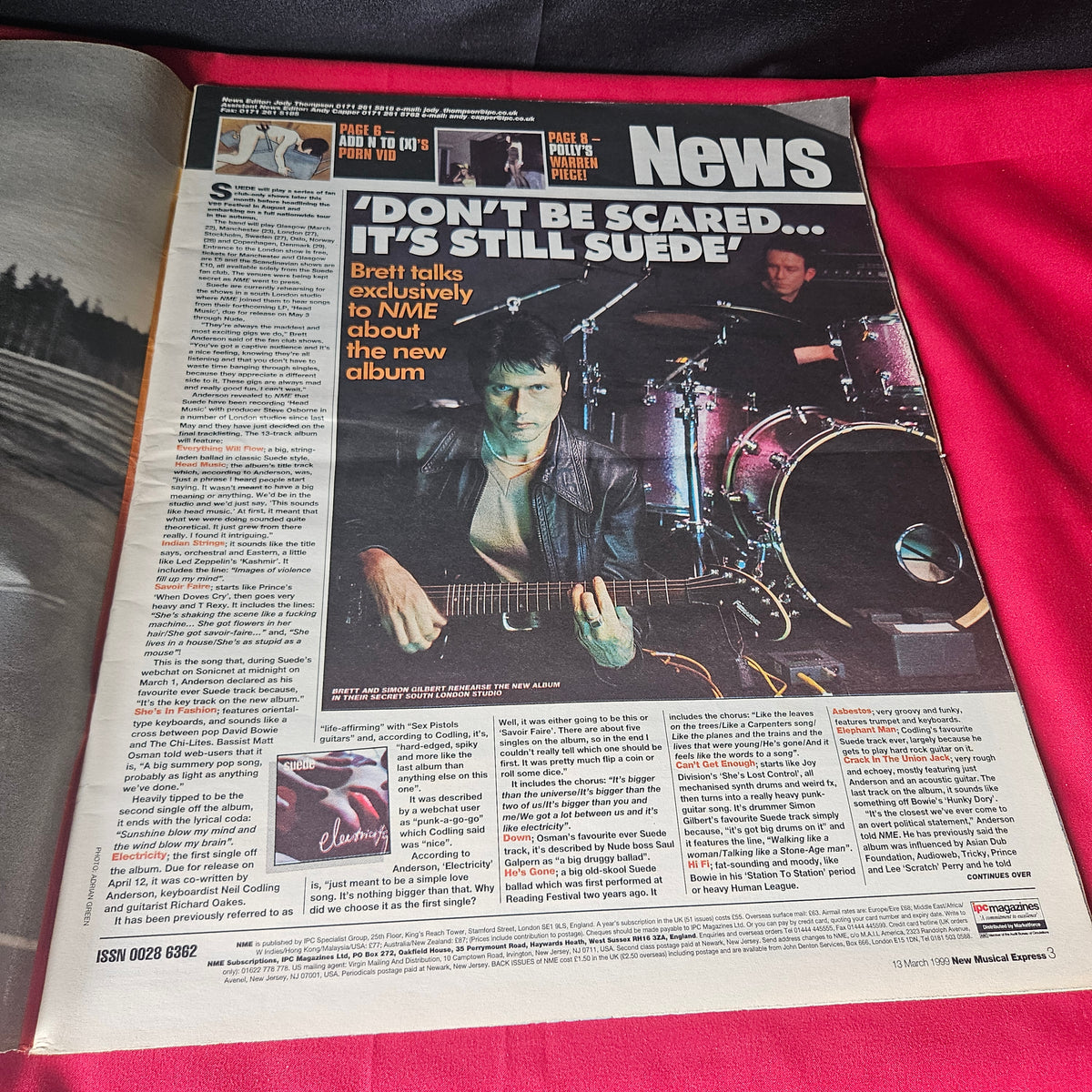 NME Magazine 13 March 1999 Suede Brett Anderson Kula Shaker NP001