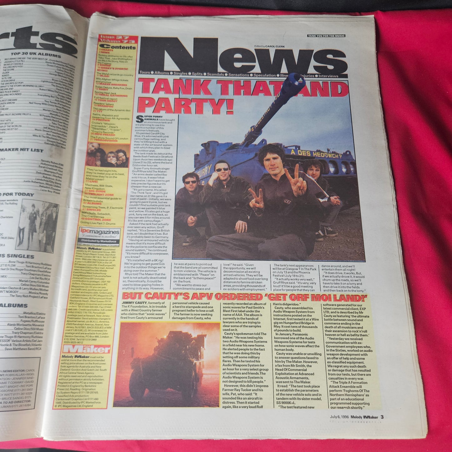 Melody Maker Magazine 6 July 1996 Terrorvision Super Furry Animals NP002