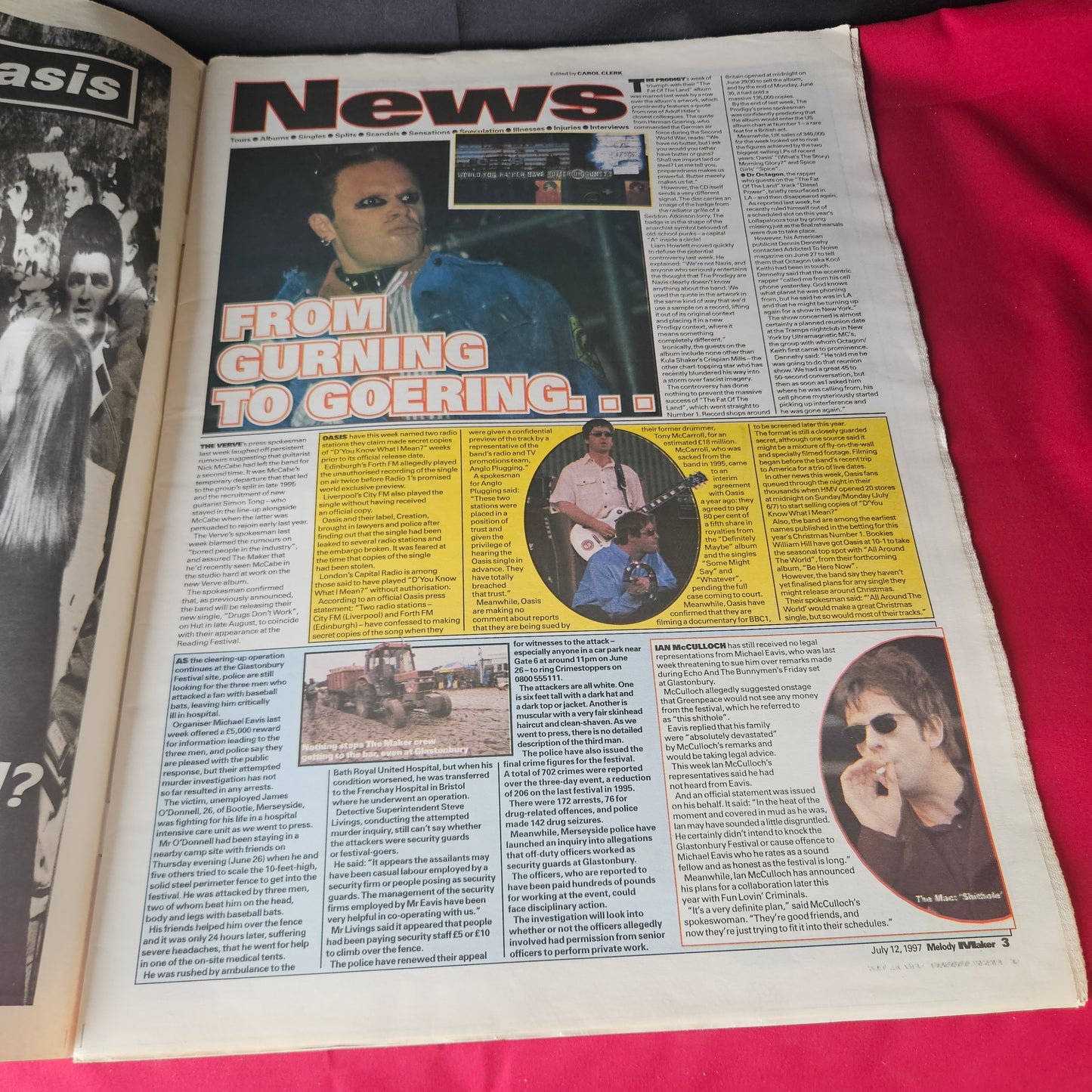 Melody Maker Magazine 12 July 1997 Embrace Primal Scream Oasis The Prodigy The Verve NP002