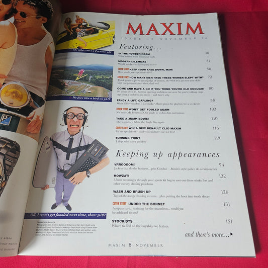 Maxim Magazine November 1996 Caprice Bourret Vintage Mens Lifestyle Issue SKU 1485