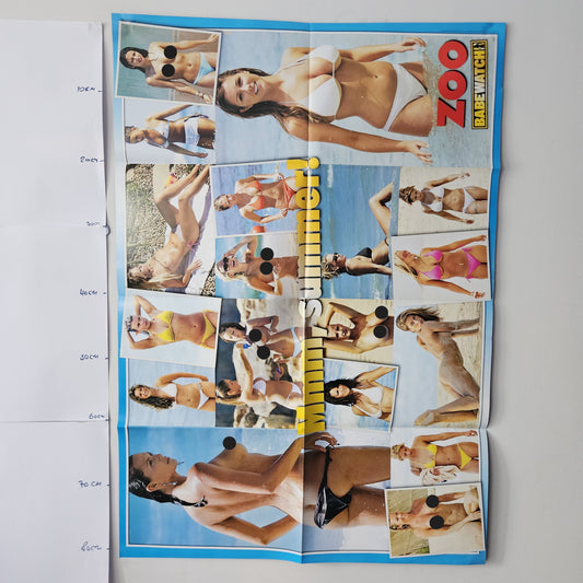Zoo Magazine Keeley Hazell Babe Watch Double Sided Fold-Out Poster BB007