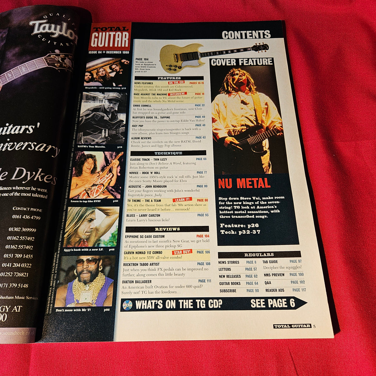 Total Guitar December 1999 Issue 64 Nu Metal Korn Limp Bizkit RATM (1499)