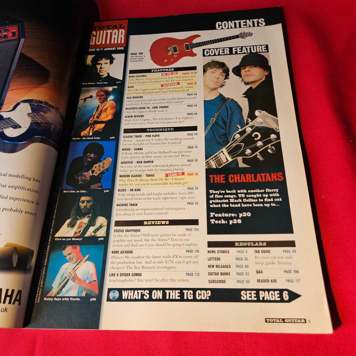 Total Guitar Magazine January 2000 Issue 65 The Charlatans Pink Floyd Bush (1499)
