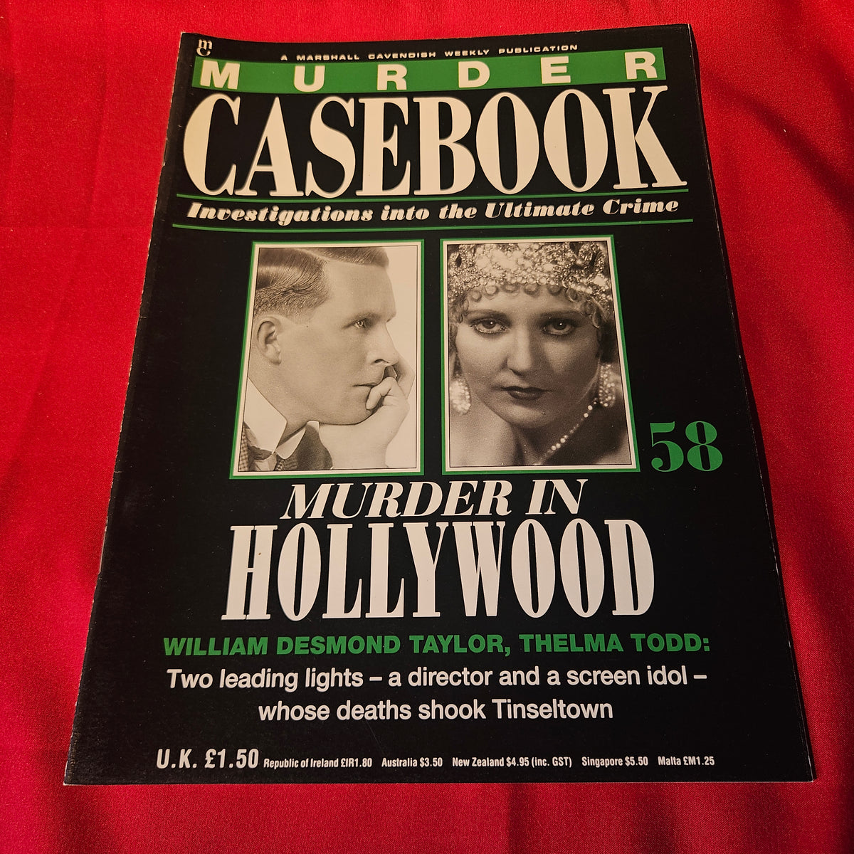 Murder Casebook Magazine Issue 58 24 April 1990 William Desmond Taylor Thelma Todd (1501)