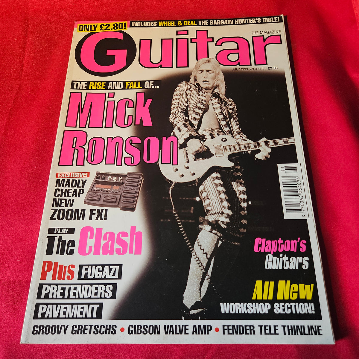 Guitar Magazine July 1999 Mick Ronson The Clash Eric Clapton Fugazi (1502)