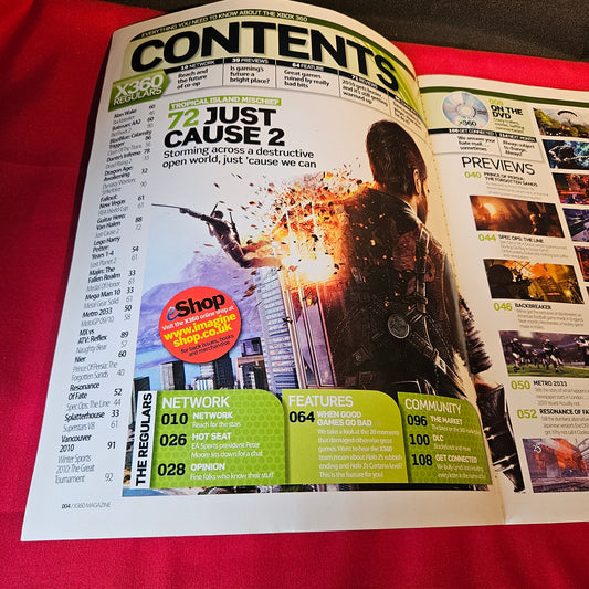 Xbox 360 Magazine Issue 56 February 2010 Just Cause 2 Halo Reach BioShock 2 SKU 1509