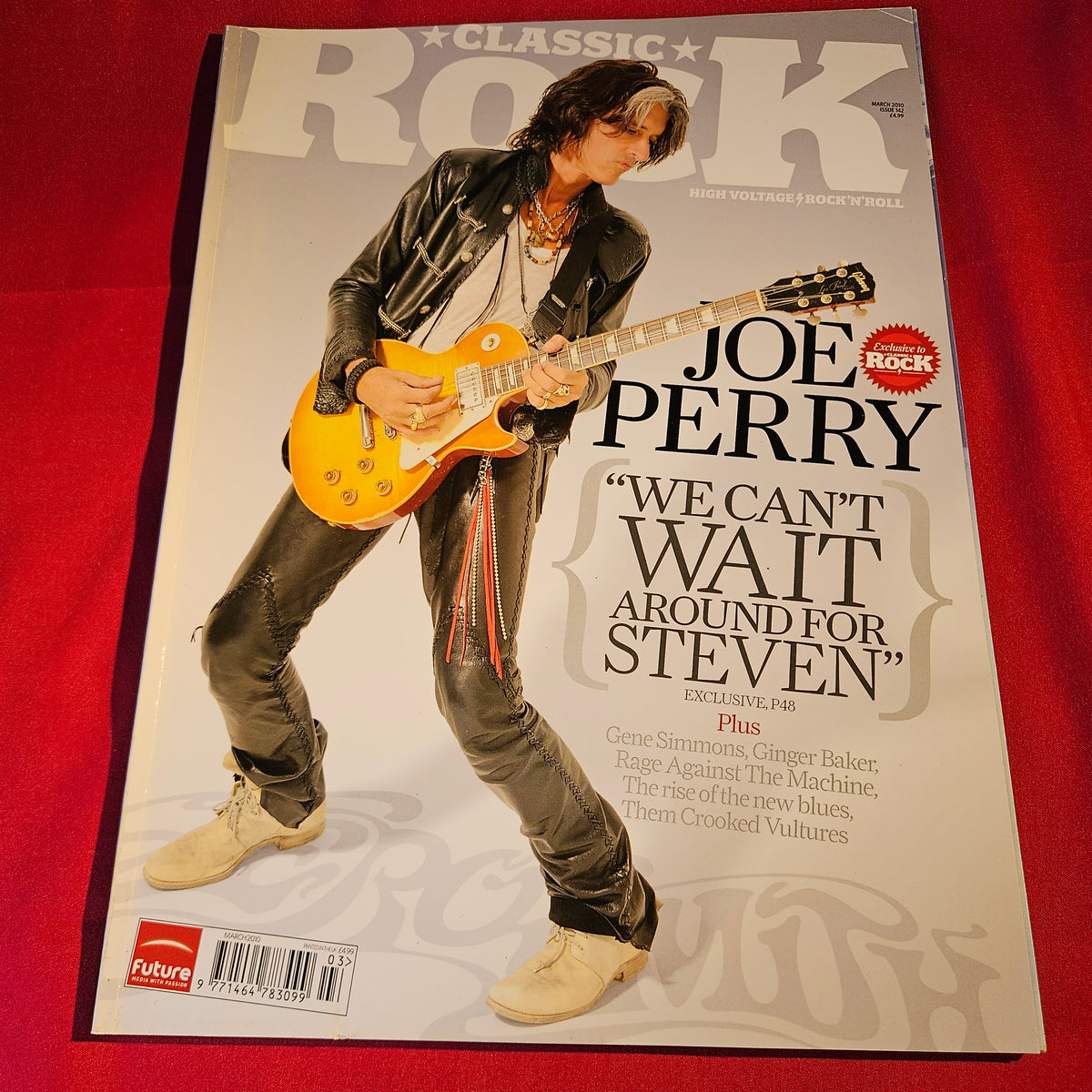 Classic Rock Magazine March 2010 Joe Perry Aerosmith Gene Simmons Them Crooked Vultures SKU 1513