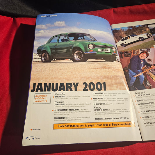 Classic Ford Magazine January 2001 MkII Escort RS2000 Lotus Cortina XR3 SKU 1526