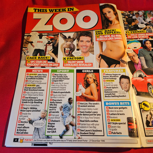 Zoo Magazine 17-23 October 2008 POSTERS Rebecca Loos Sam Cooke John Terry SKU 1530