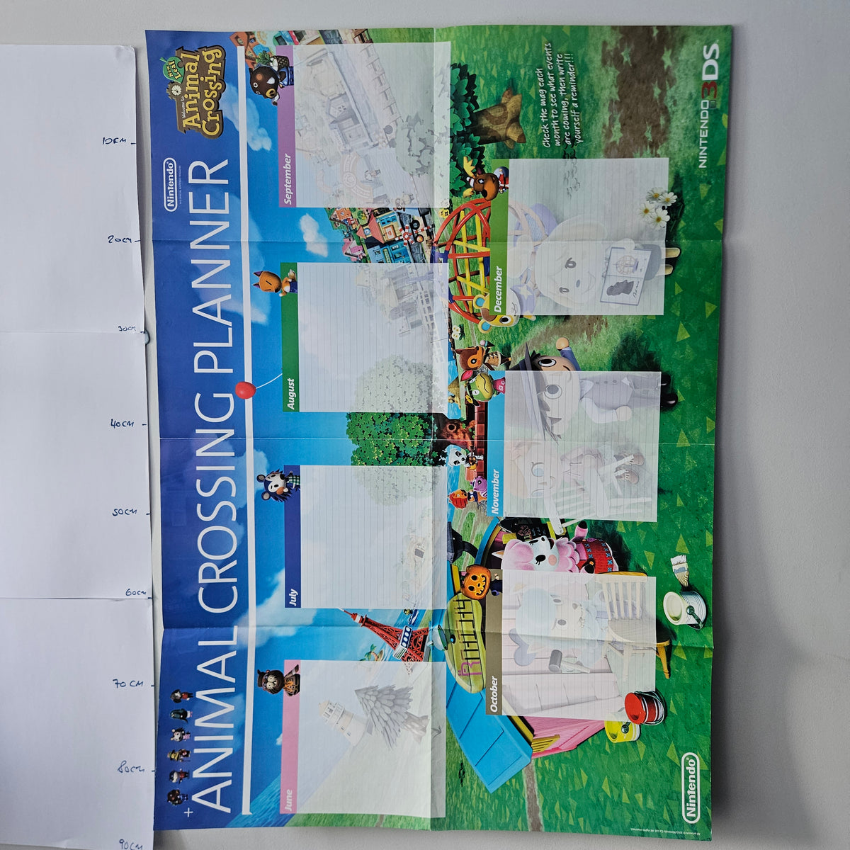 Official Nintendo Magazine Animal Crossing Wii Poster 2008 Retro SKU 1534