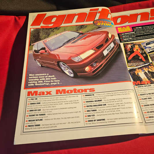 Max Power Magazine August 1998 Peugeot 306 RS Turbo Skyline MR2 Civic SKU 1540