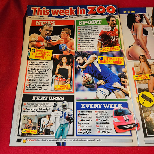 Zoo Magazine 2-8 February 2007 Gemma Atkinson Lucy Pinder Michelle Marsh SKU 1552