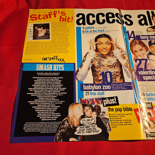 Smash Hits Magazine 14–27 February 1996 Babylon Zoo Oasis Blur Boyzone SKU 1570