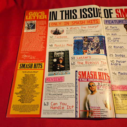 Smash Hits Magazine 22 May-4 June 1996 Ash Mark Morrison Madonna SKU 1570