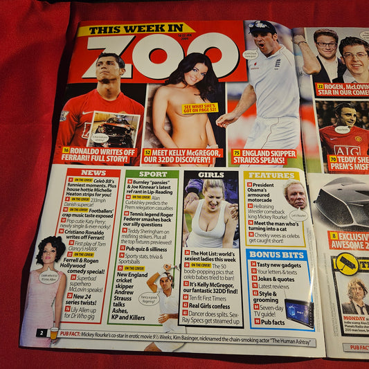 Zoo Magazine 16-22 January 2009 Issue 254 Michelle Heaton Kelly McGregor SKU 1573