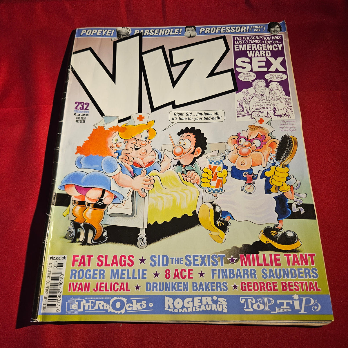 Viz Magazine February 2014 Issue 232 Sid The Sexist Roger Mellie 8 Ace SKU 1574