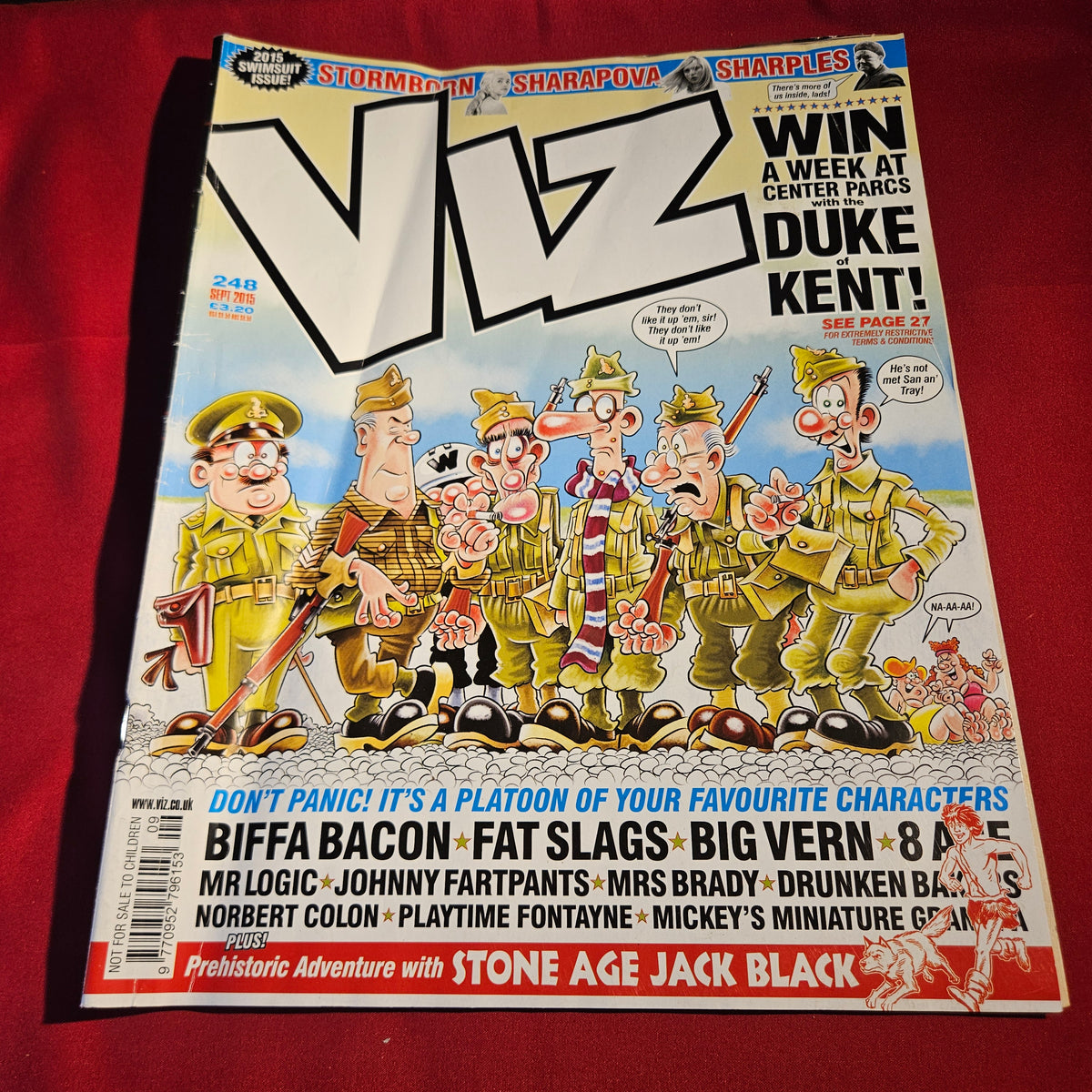 Viz Magazine September 2015 Issue 248 Biffa Bacon 8 Ace Duke of Kent SKU 1574