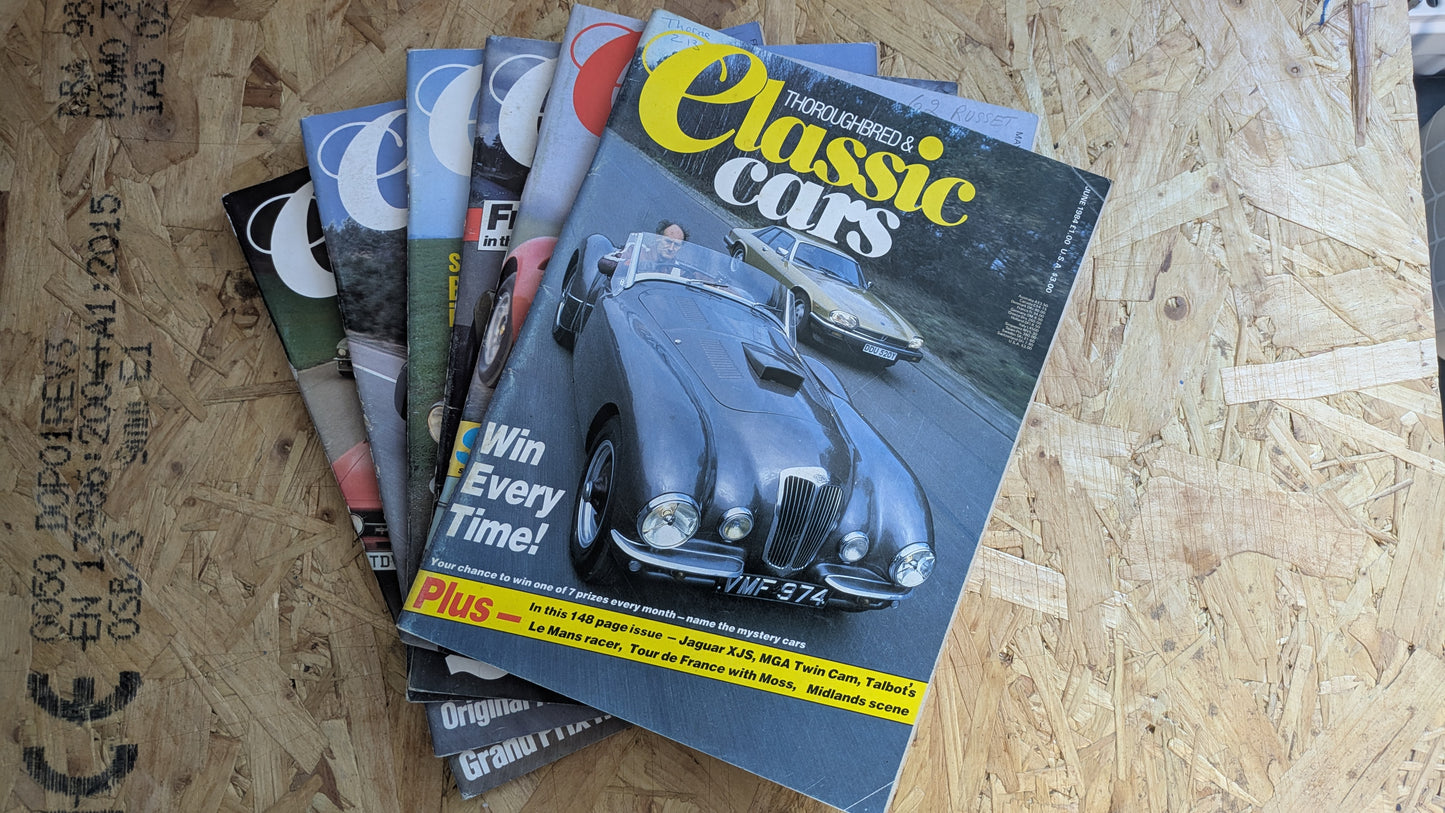 6x Classic Cars Magazines 1984 Bundle/Job Lot (0003) MGA Twin Cam Lago-Talbot Ford T-Bird