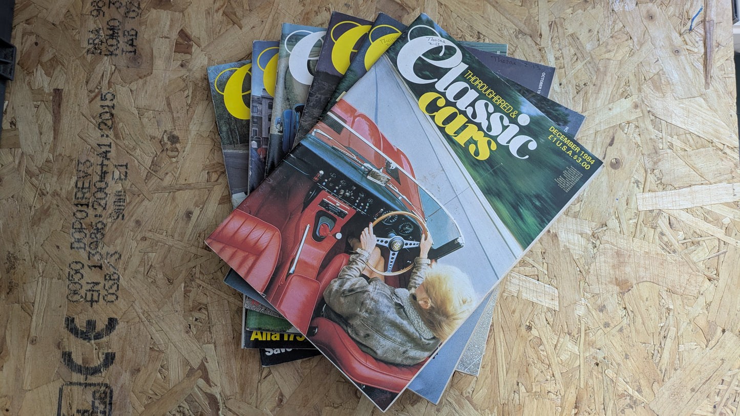 6x Classic Cars Magazines 1984 Bundle/Job Lot (0004) Porsche 911 Austin-Healey Alfa 1750 Le Mans