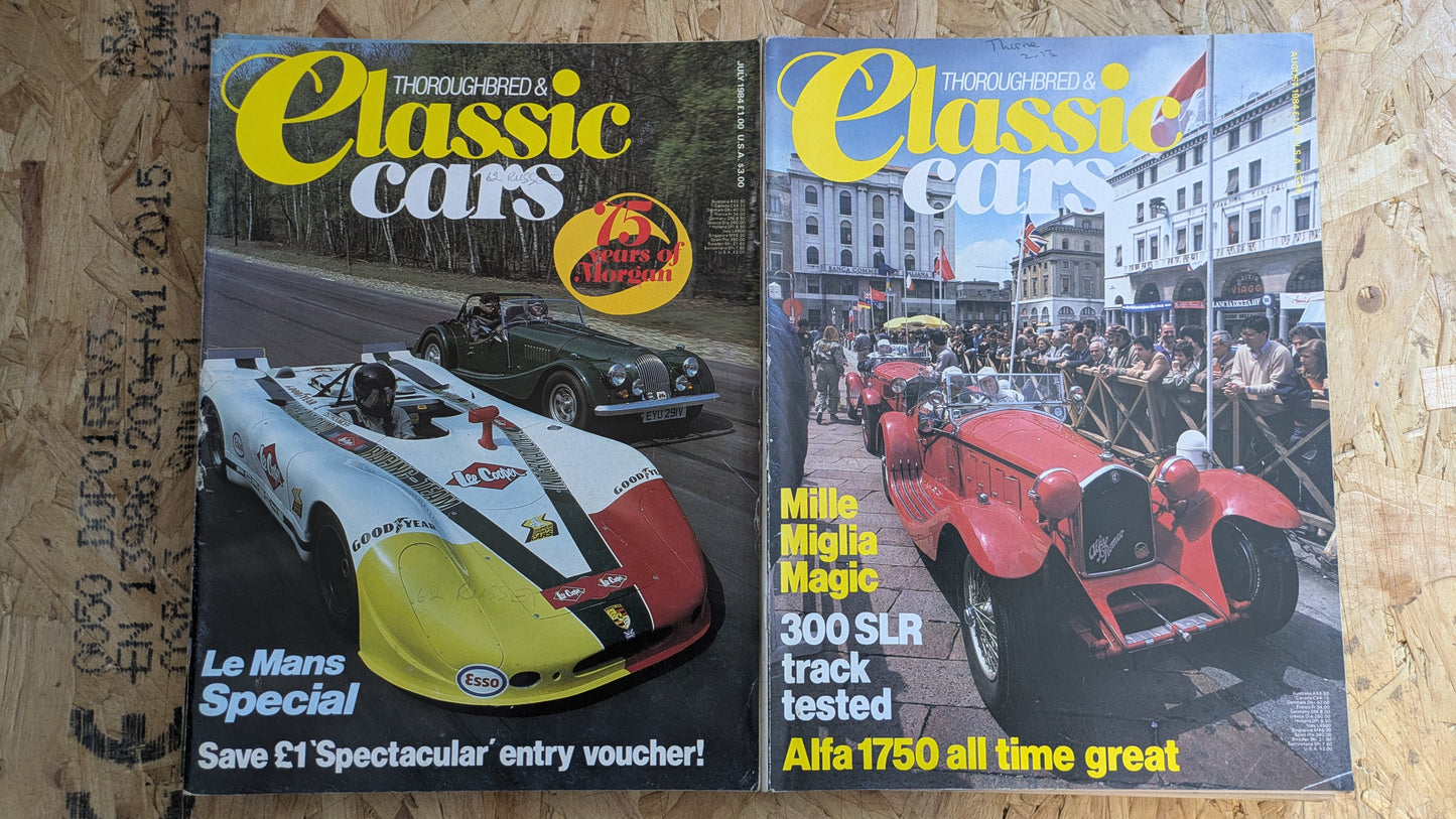 6x Classic Cars Magazines 1984 Bundle/Job Lot (0004) Porsche 911 Austin-Healey Alfa 1750 Le Mans