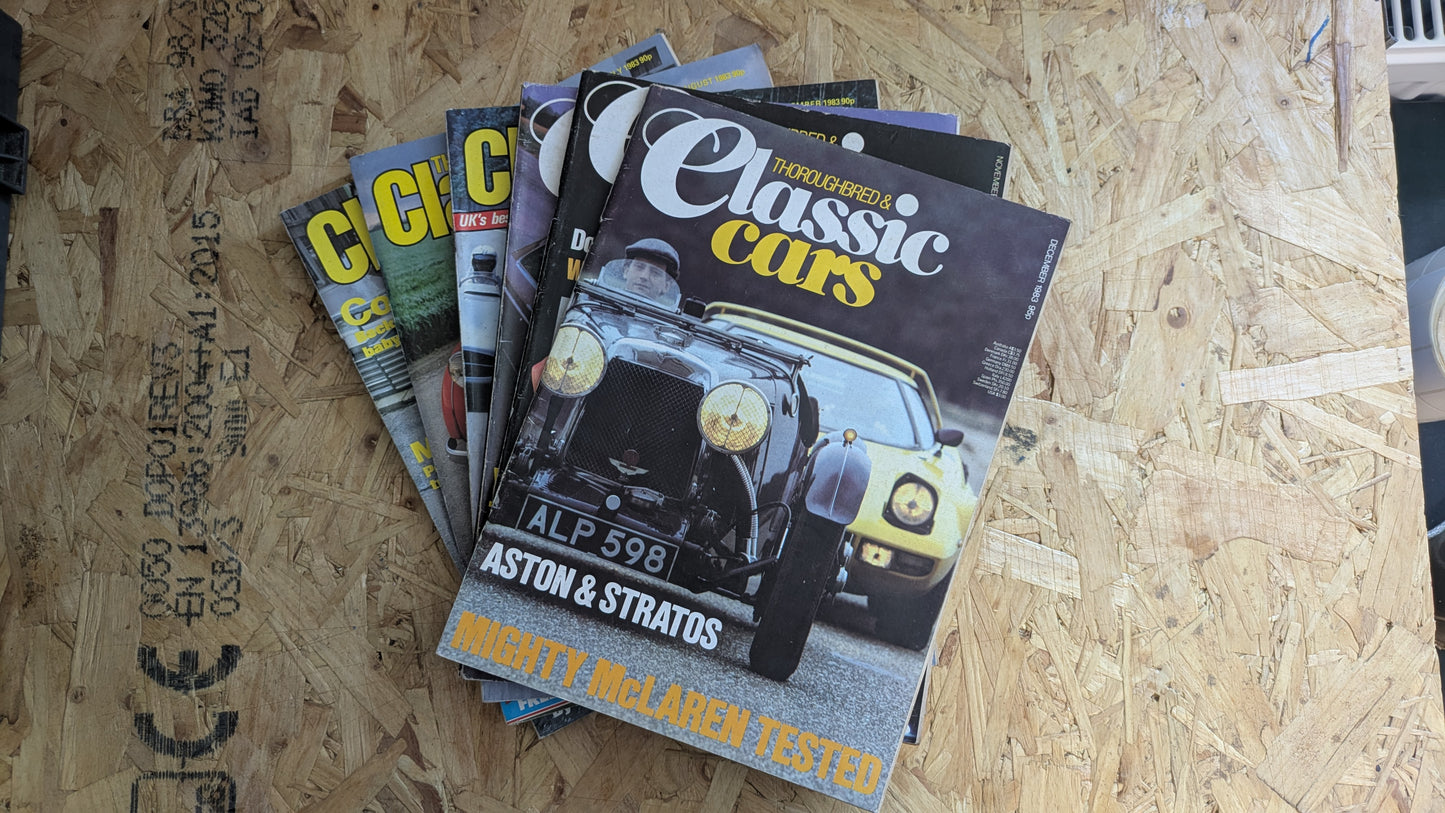 6x Classic Cars Magazines 1983 Bundle/Job Lot (0005) Austin-Healey Morgan Cortina McLaren Alfa Romeo TZ
