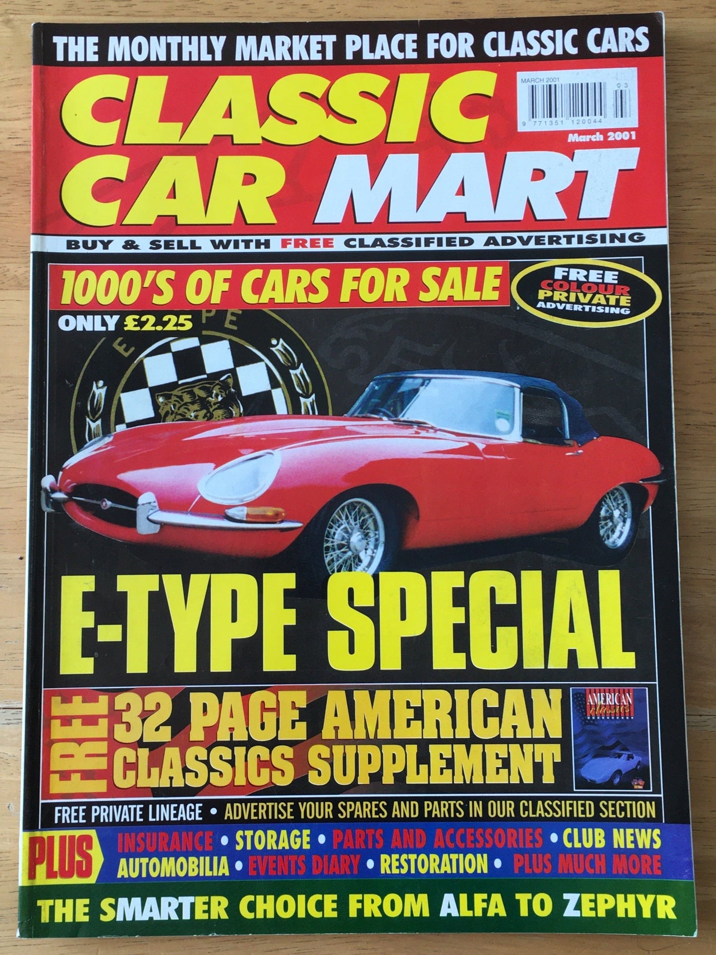 Classic Car Mart Magazine March 2001 (151) Jaguar E-Type