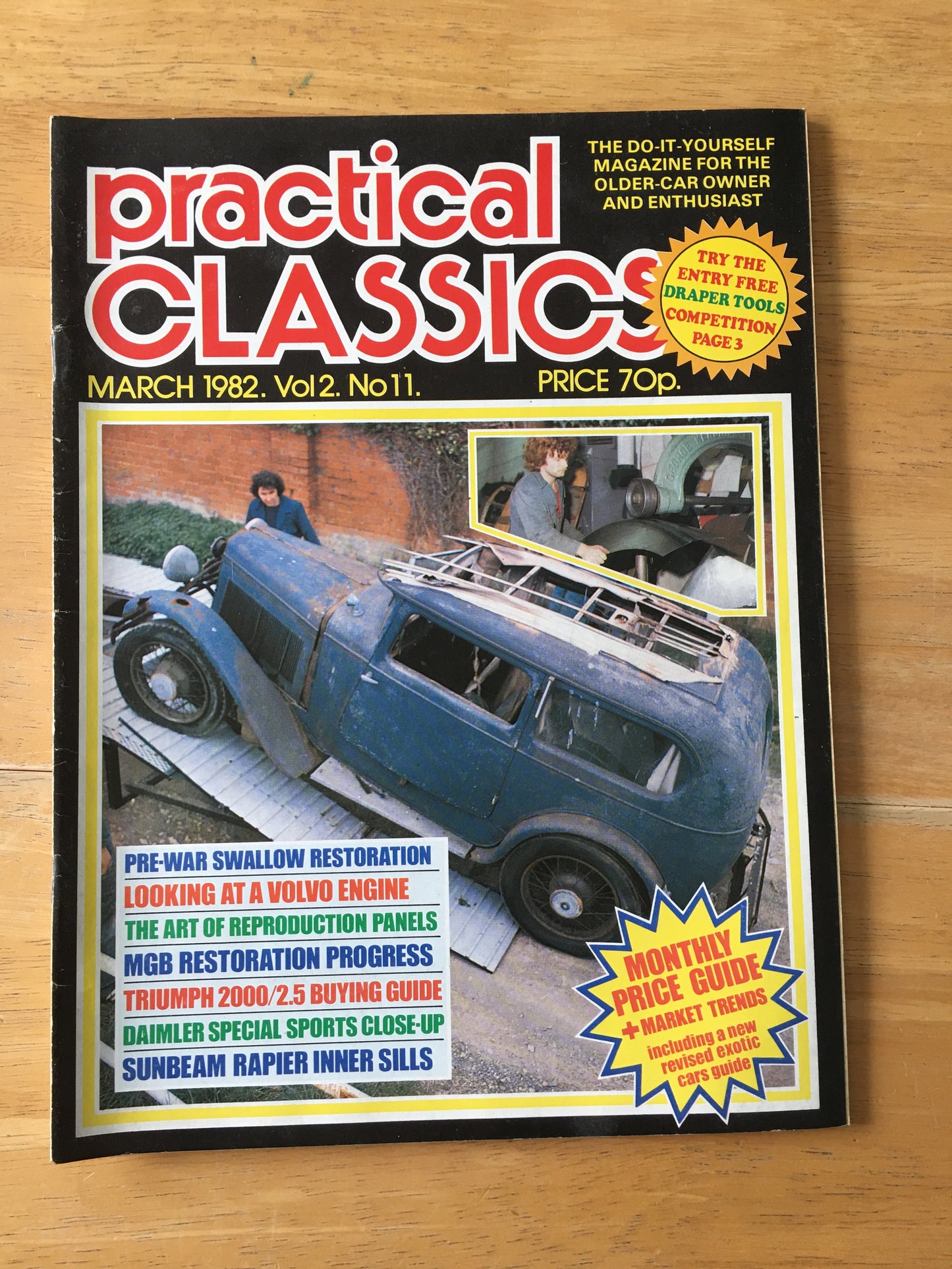 Practical Classics Magazine March 1982 (162) Volvo MGB Triumph 2000 Daimler