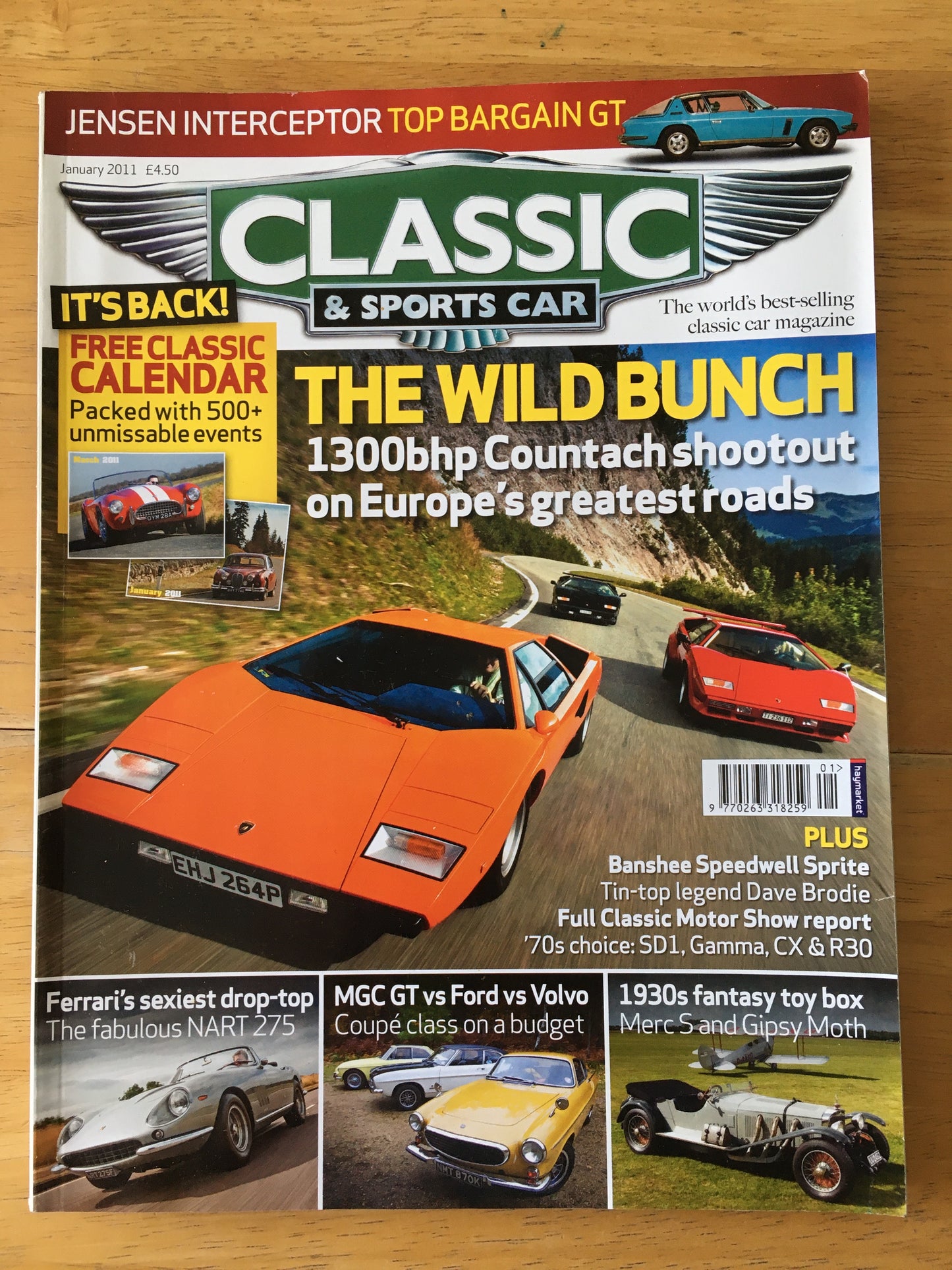 Classic & Sports Cars Magazine January 2011 (188) Countach Ferrari NART 275 MGC GT