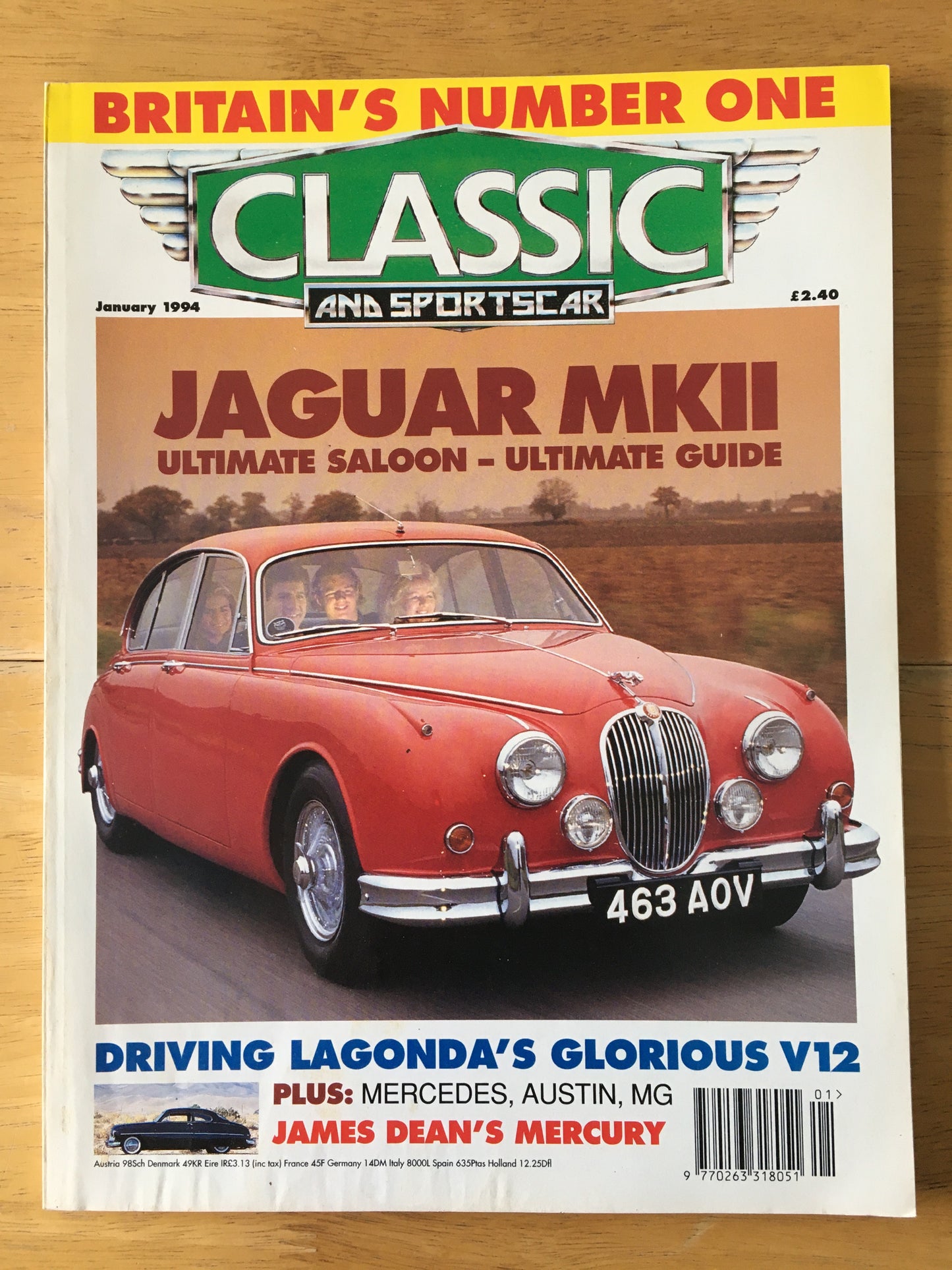 Classic & Sports Cars Magazine January 1994 (189) Lagondas V12 Jaguar MK2