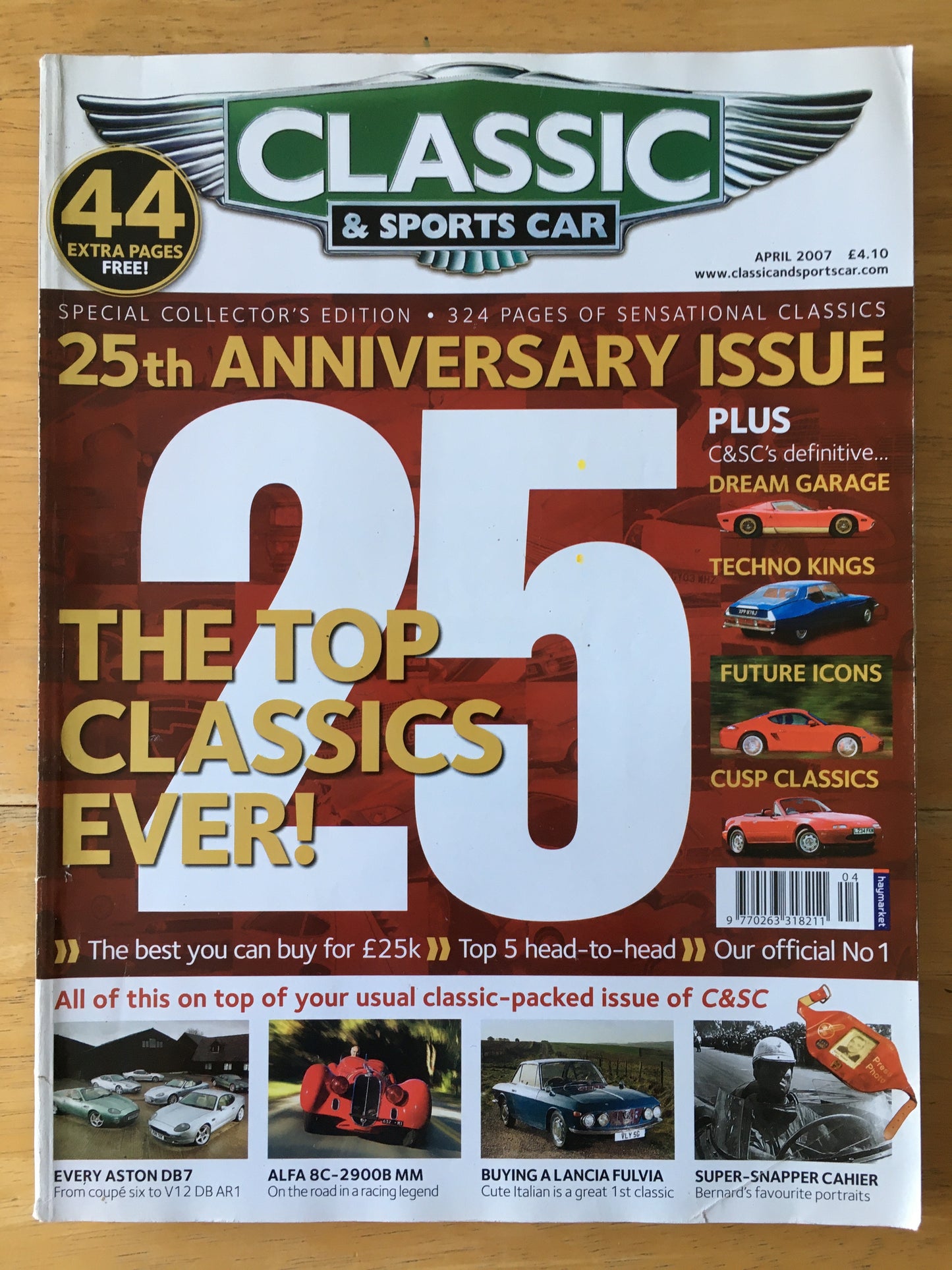Classic & Sports Cars Magazine April 2007 (190) Aston DB7 Alfa 8C-2900B MM Lancia Fulvia