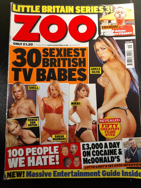 Zoo Magazine 3-9 May 2005 (632) TV Babes Nikki Sarah Denise Adele Silva Shell