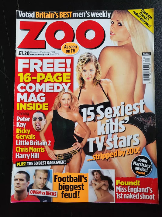 Zoo Magazine 27 August 2 September 2004 (783D) Charlotte Church Gail Porter
