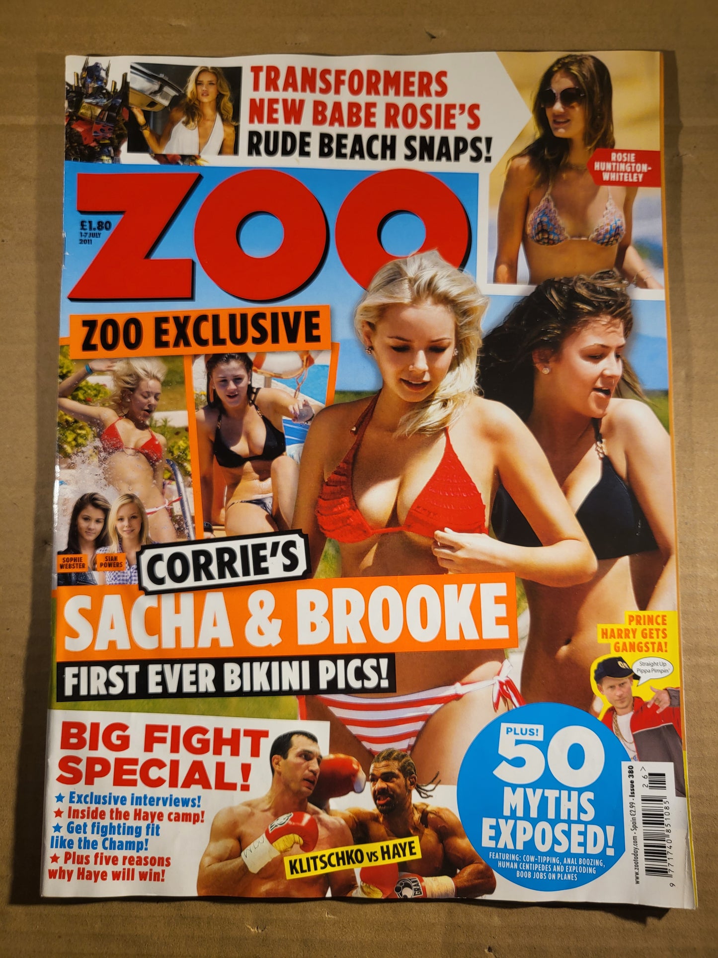 Zoo Magazine 1-7 July 2011 (703) ROSIE HUNTINGTON-WHITELEY GEENA MULLINS Sacha Parkinson Brooke Vincent