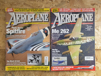 12x Aeroplane Magazines 2005 FULL YEAR Bundle/Job Lot (0025) Spitfire Me 262 The Black Arrows