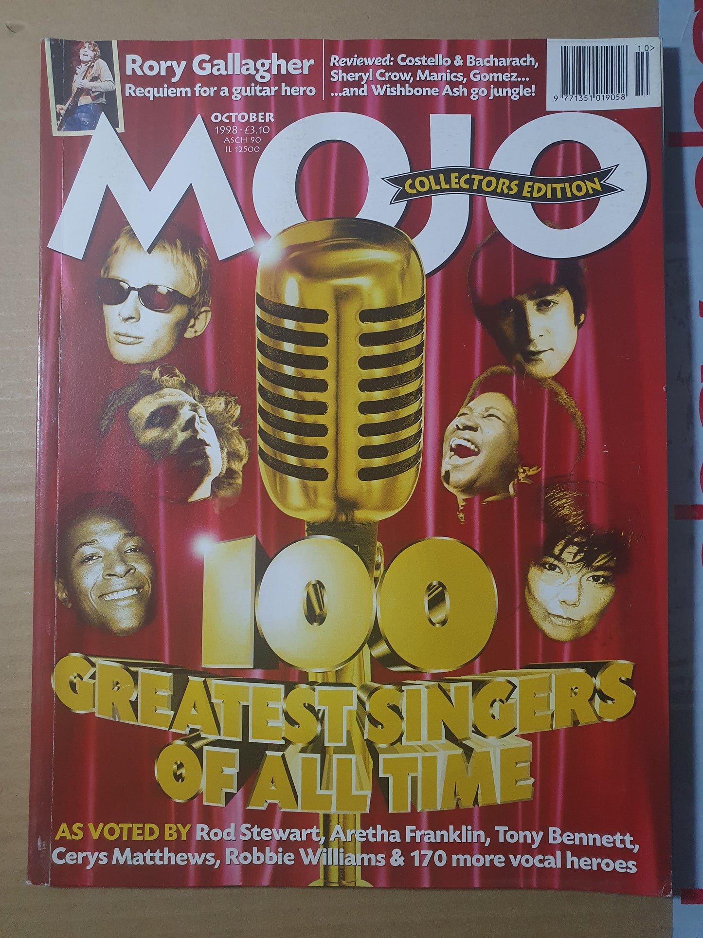 Mojo Magazine October 1998 (382) Issue 59 100 Greatest Singers Rory Gallagher Bjork