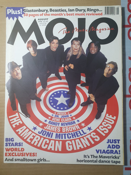 Mojo Magazine August 1998 (382) Issue 57 Prince James Brown Joni Mitchell Gene Clark