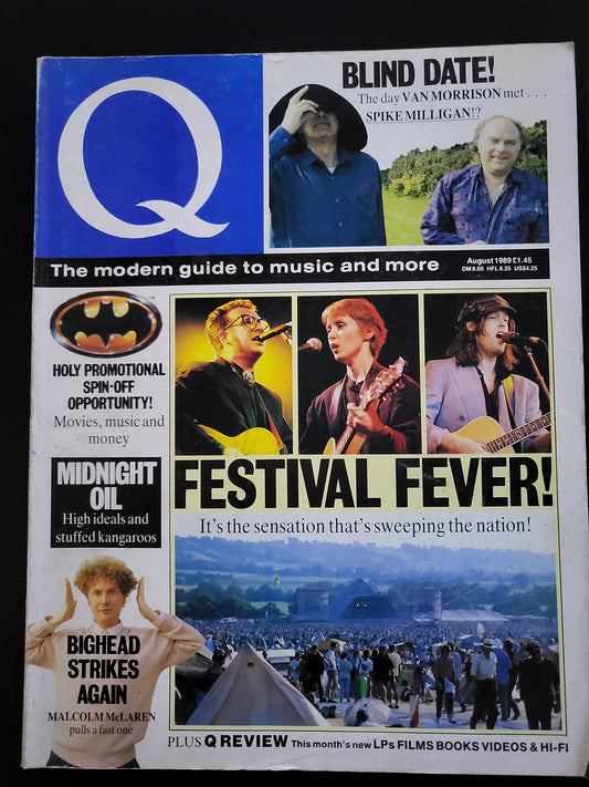 Q Magazine August 1989 410 Issue 35 Glastonbury Van Morrison Batman RARE Back Issue
