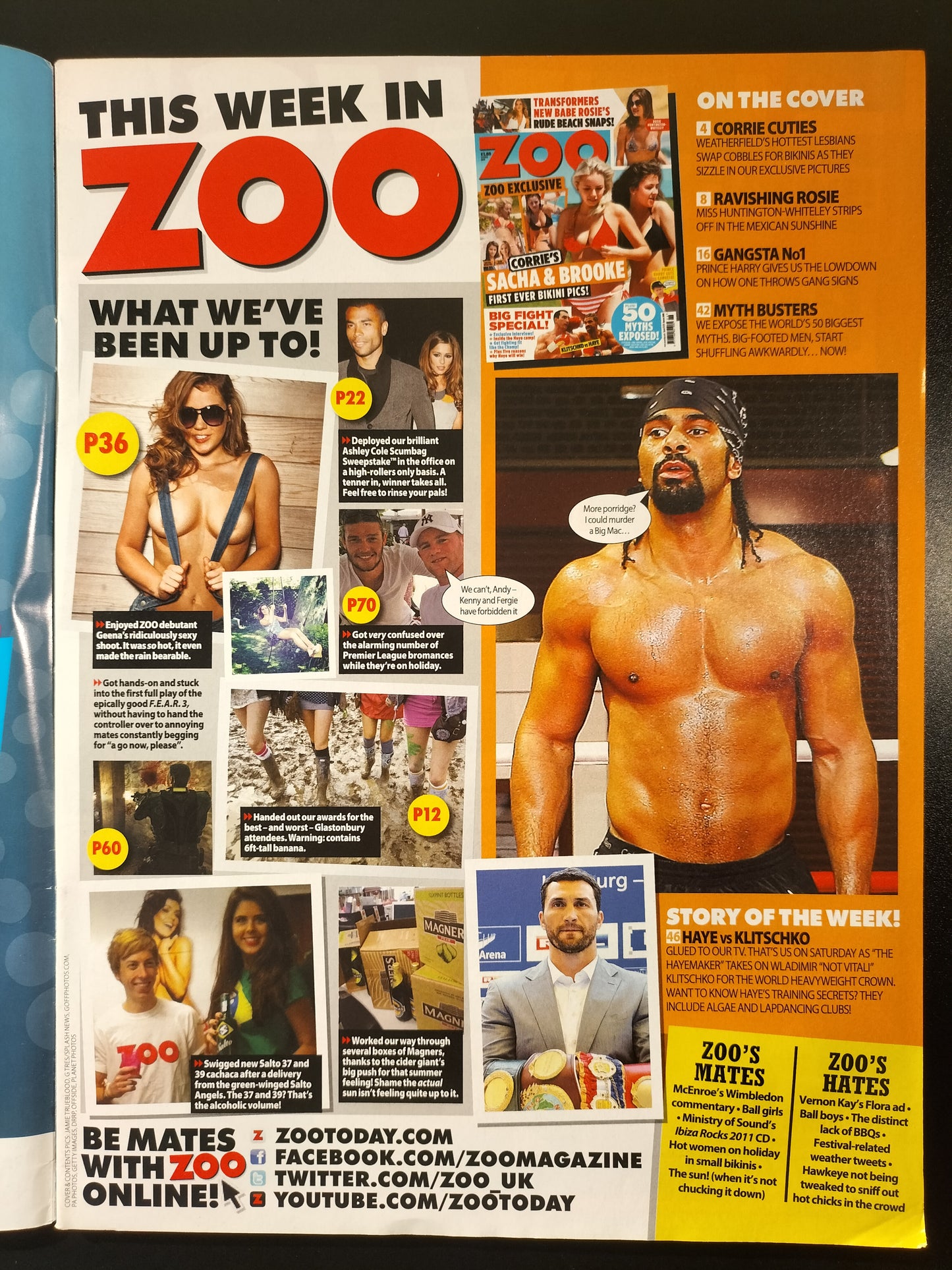 Zoo Magazine 1-7 July 2011 (586) Sacha Brooke Sophie Webster Sian Powers Rosie