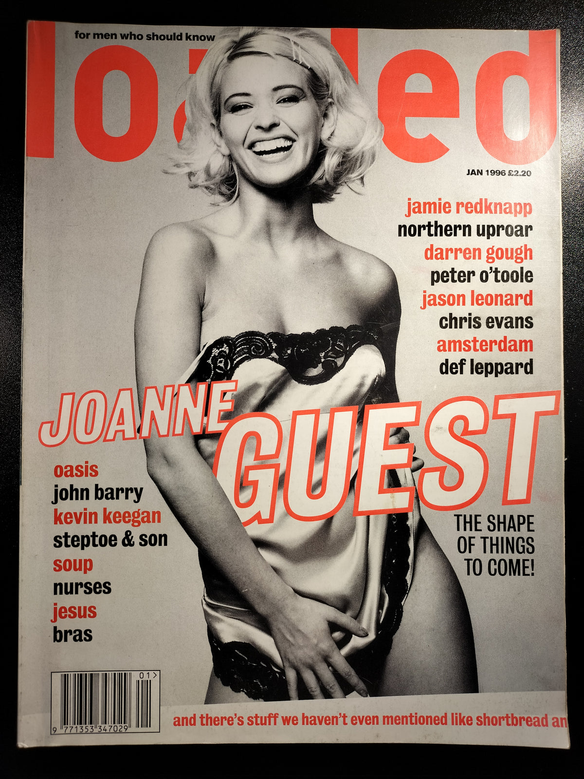 Loaded Magazine January 1996 Joanne Guest Jamie Redknapp Oasis SKU 1554