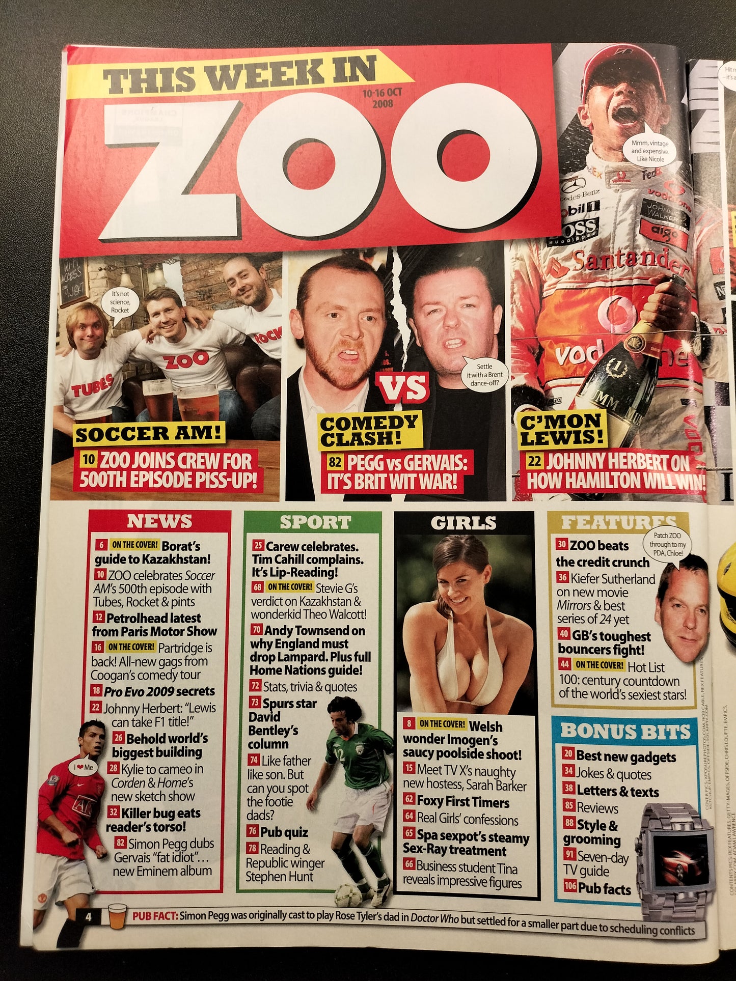 Zoo Magazine 10-16 October 2008 (622) Imogen Thomas "Hot List 100"