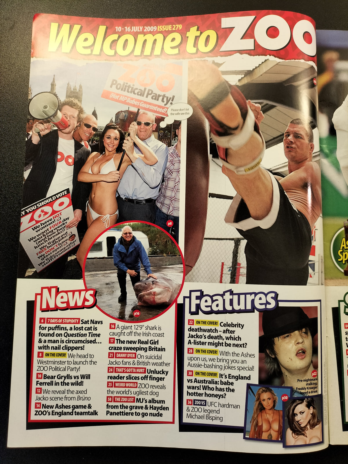 Zoo Magazine 10-16 July 2009 Bianca Gascoigne Lindsay Lohan Nadine Coyle SKU 1554