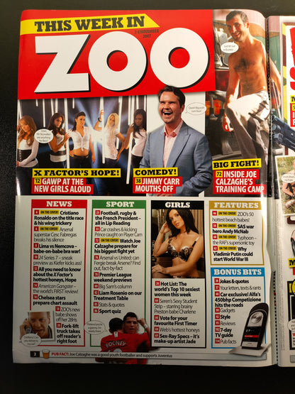 Zoo Magazine 2-8 November 2007 (630) Danni Wells Louise Cliffe POSTER Seren Kate