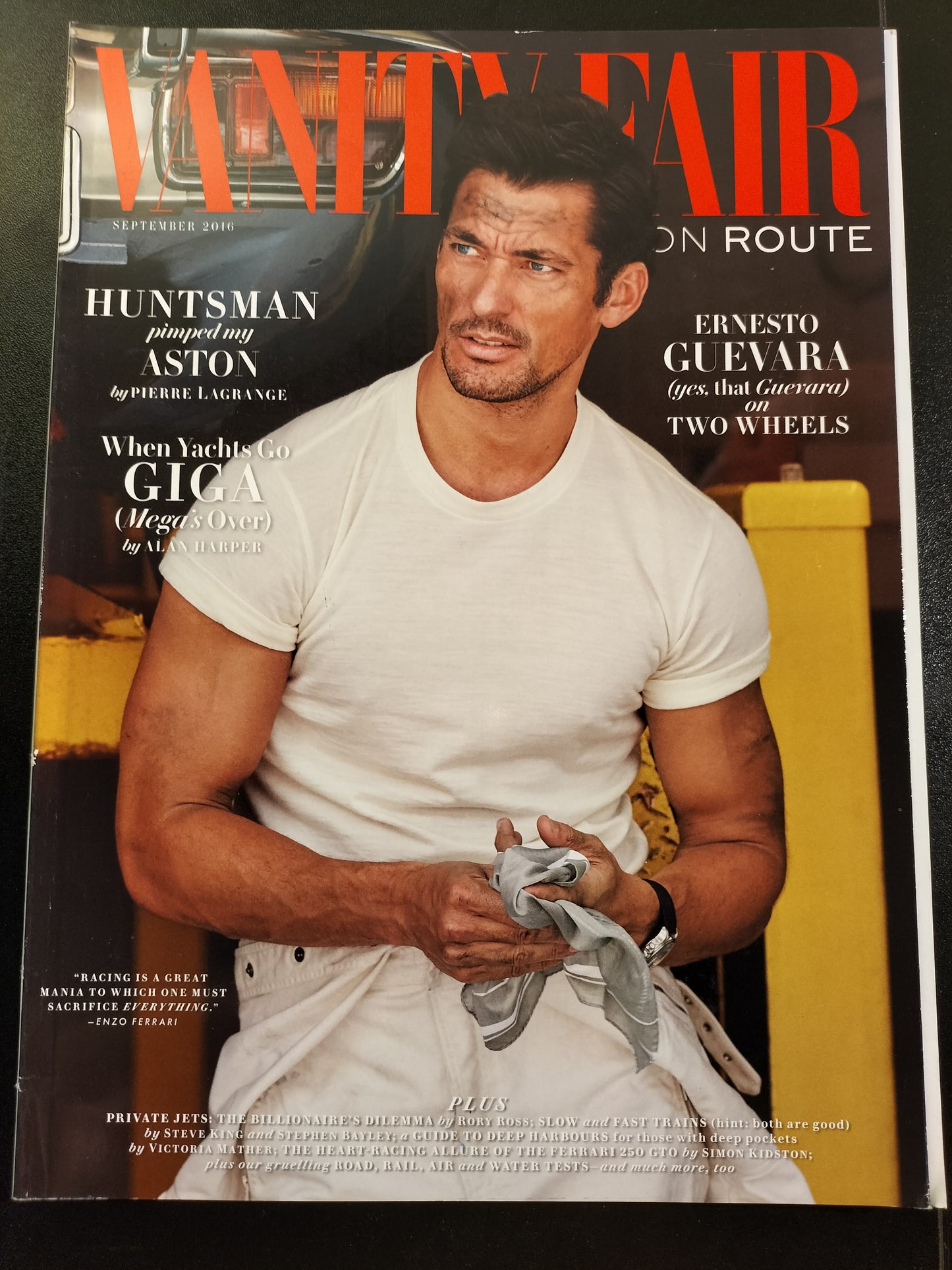 Vanity Fair On Route Sept 2016 636 David Gandy Jaguar XK120 Ferrari 250 GTO RARE