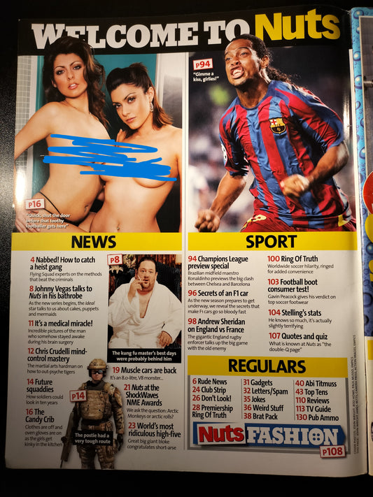 Nuts Magazine 10-16 March 2006 Chantelle Houghton David Coulthard