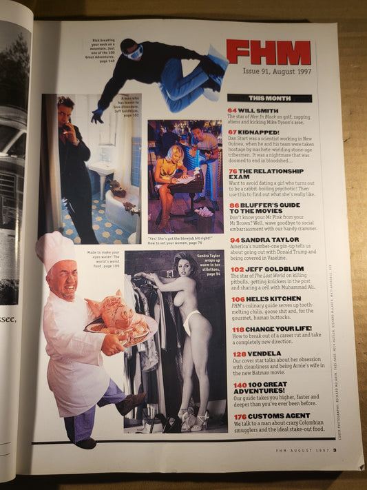 FHM Magazine August 1997 (701) Vendela Will Smith Sandra Taylor