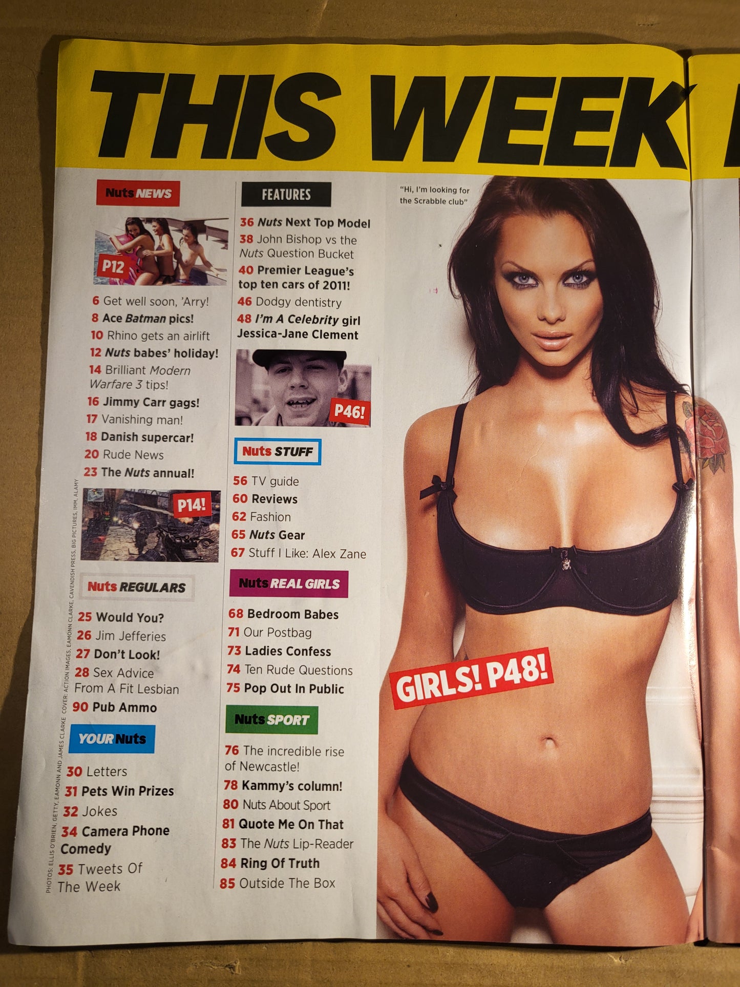 Nuts Magazine 18-24 November 2011 (719) Jessica-Jane Clement POSTER Holly Peers John Bishop