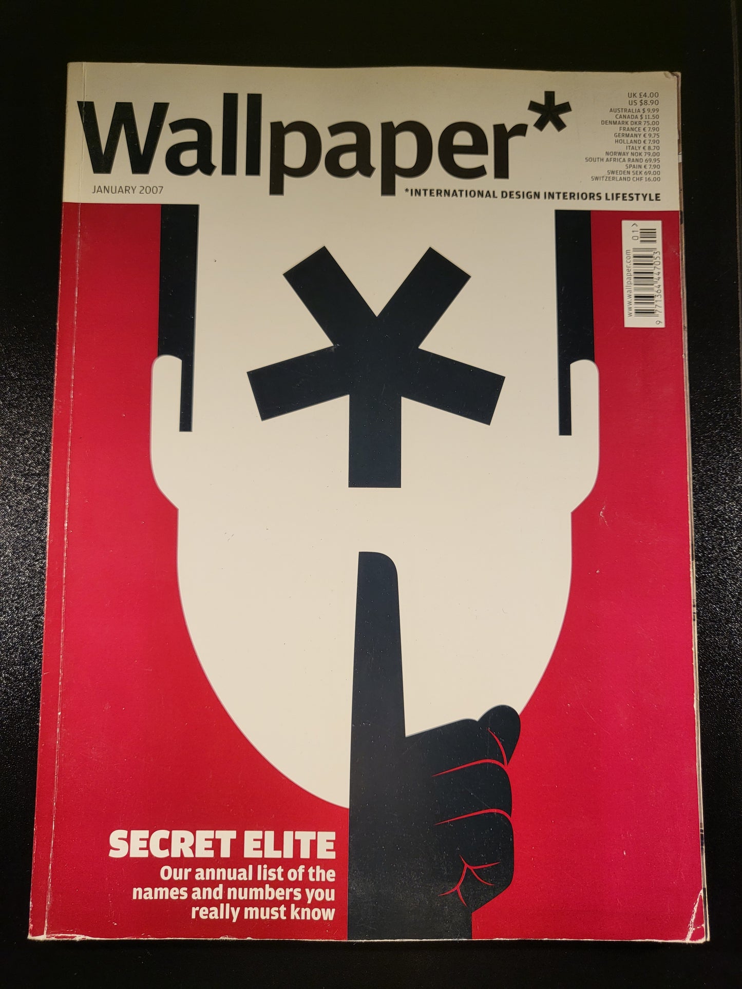 Wallpaper* Magazine January 2007 724 Issue 95 Secret Elite Noma Bar Cover VGC