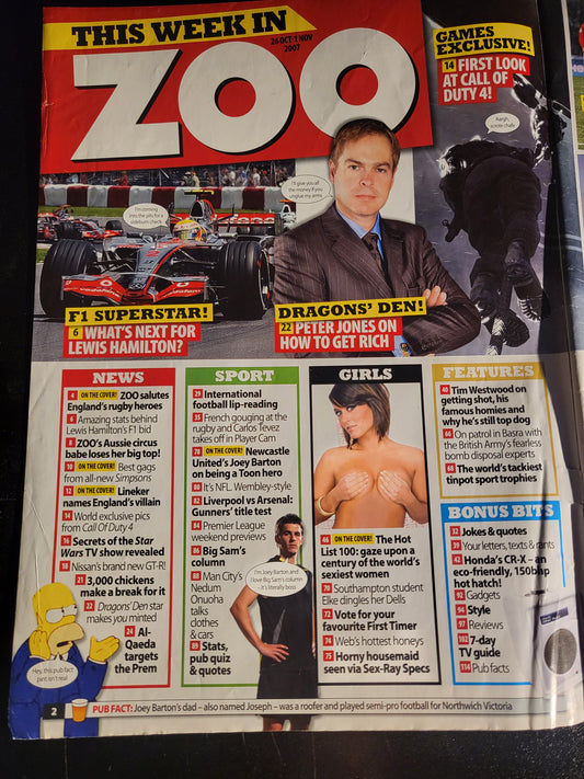 Zoo Magazine 26 Oct-1 Nov 2007 (765) Keeley Harding Alba Emily Scott POSTER