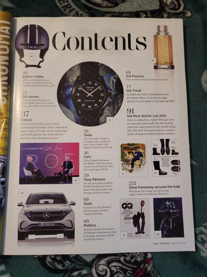 GQ Magazine Jan/Feb 2021 British (798) Piers Morgan Sir Tom Moore Ozzy Osbourne